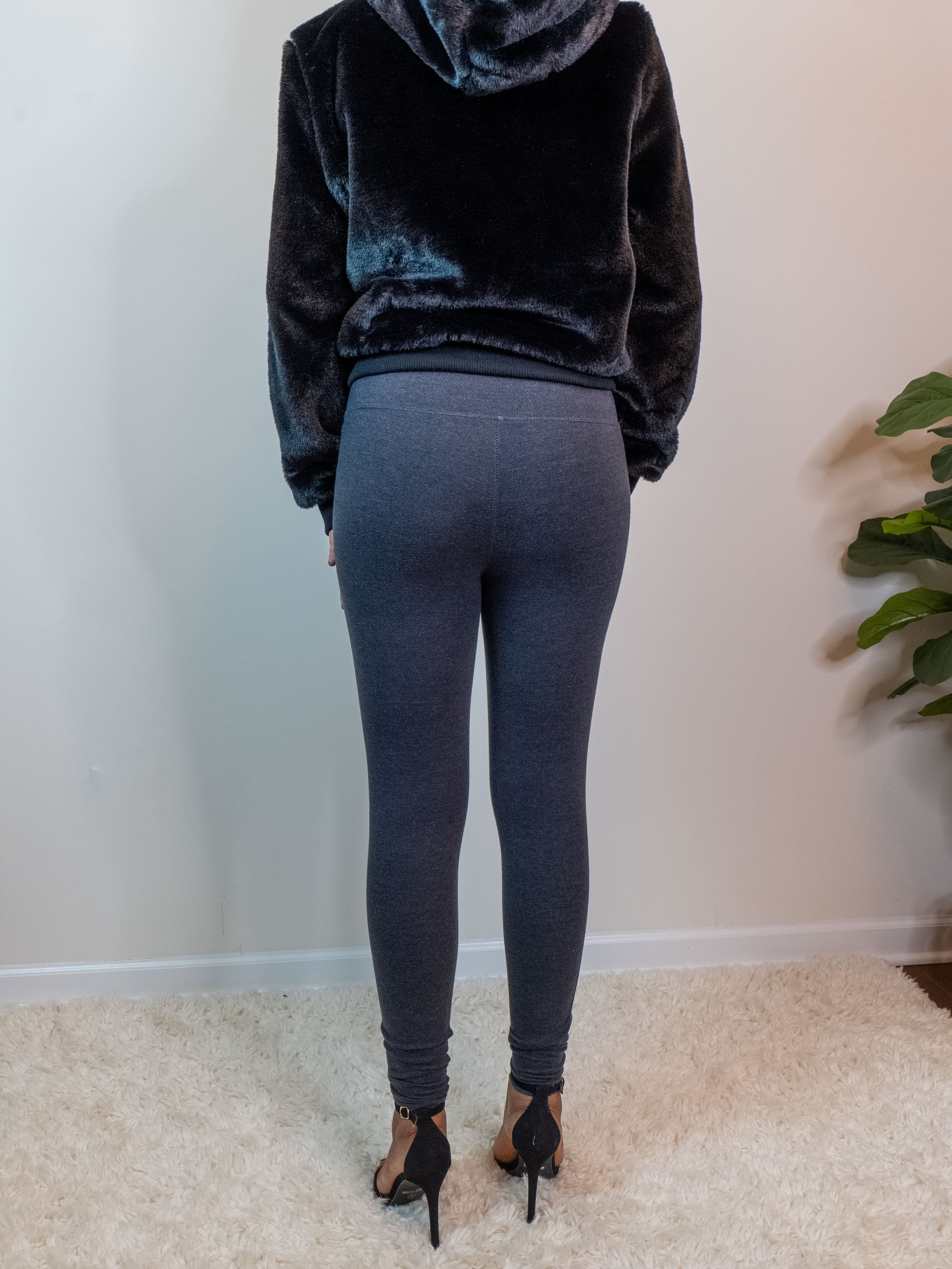 Charcoal legging back